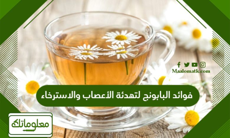 فوائد البابونج لتهدئة الأعصاب والاسترخاء